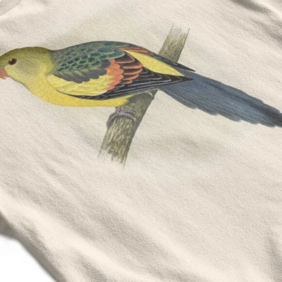 Regent Parrot Vintage Print Long Sleeve Graphic Tee T-shirt S M L XL - Picture 5 of 6